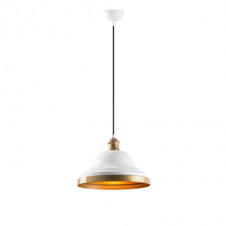 Lampe de suspension Momo 30 Blanc/Or