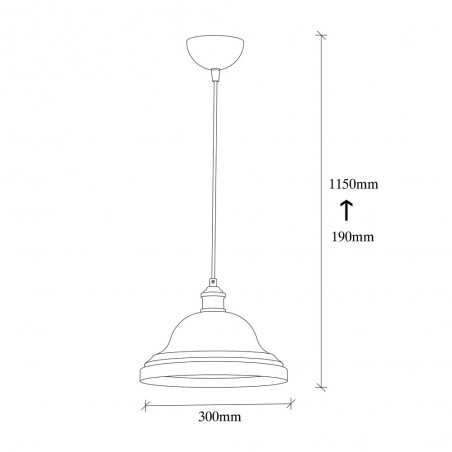 Lampe de suspension Momo 30 Blanc/Or