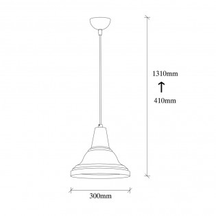 Lampe de plafond Momo 30 Noir/Or