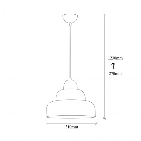 Lampe de plafond Momo 31 Noir/Argent