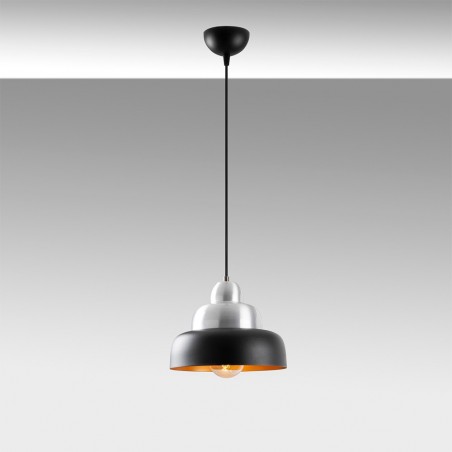 Lampe de plafond Momo 31 Noir/Argent