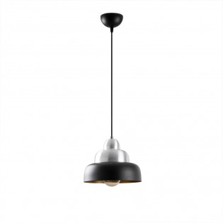 Lampe de plafond Momo 31 Noir/Argent