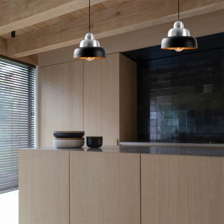 Lampe de plafond Momo 31 Noir/Argent