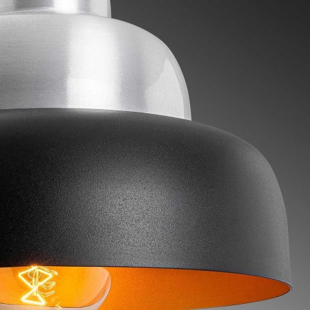 Lampe de plafond Momo 31 Noir/Argent