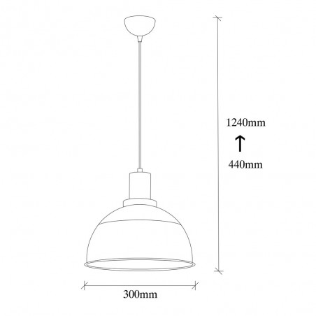 Lampe de suspension Momo 30 Noir II