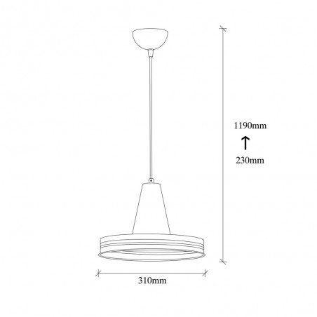 Lampe de suspension Momo 32 Nor/Cuivre II