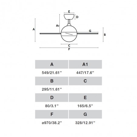 Ventilateur de plafón á LED Hvar (24W)