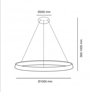 Lampe de suspension á LED Lizer (72W)