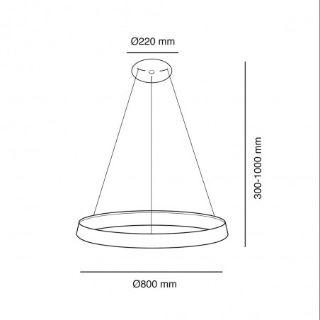 Lampe de suspension á LED Lizer (48W)