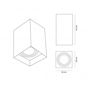 Spot de plafond Classic Blanc