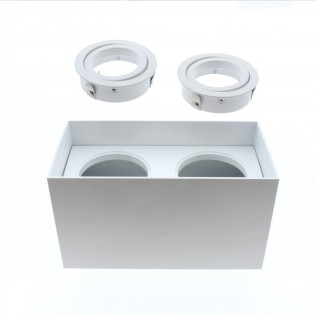 Spot de plafond Classic Blanc (2 lumières)