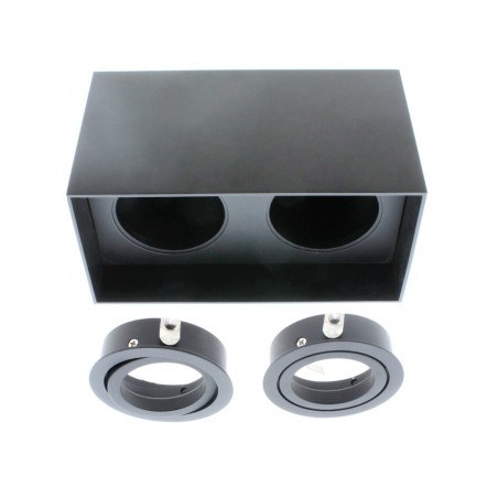 Spot de plafond Classic Noir (2 lumières)