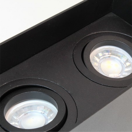 Spot de plafond Classic Noir (2 lumières)