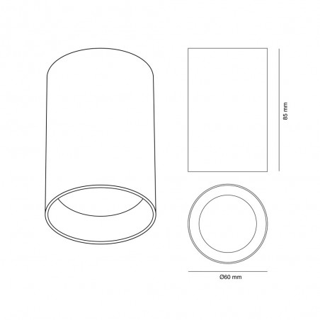 Spot de plafond Basic II Blanc