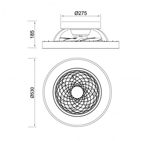 Plafón Ventilador LED Tibet Mini (70W)