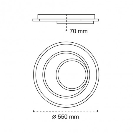 Plafonnier á LED Draco CCT (92W)