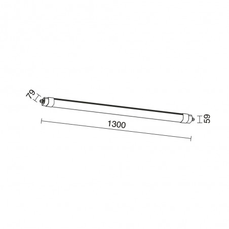 Regletté pour exterieurs á LED Crous (37W)