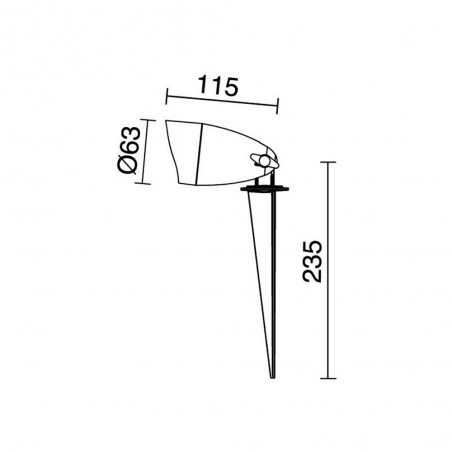 Spot LED avec pointeTerra (6W)