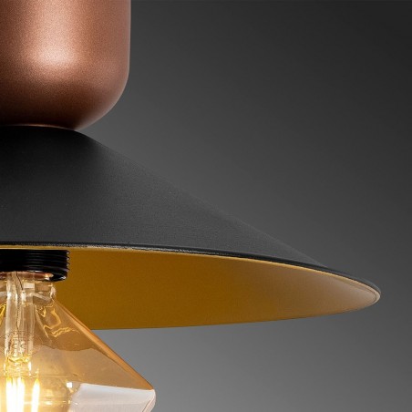 Lampe de plafond 30 Noir/Cuivre