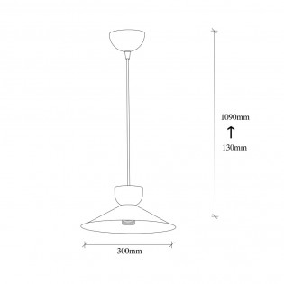 Lampe de plafond 30 Noir/Cuivre