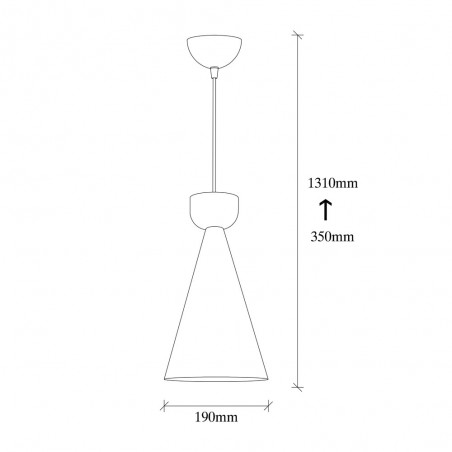 Lampe de plafond Momo 19 Noir/Cuivre