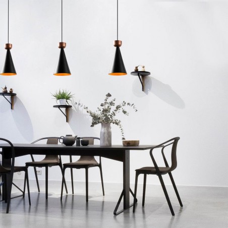Lampe de plafond Momo 19 Noir/Cuivre
