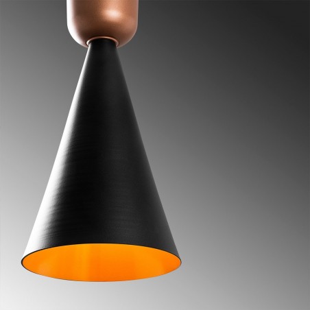 Lampe de plafond Momo 19 Noir/Cuivre
