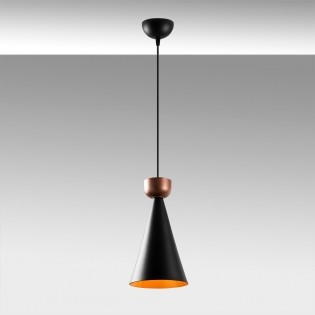 Lampe de plafond Momo 19 Noir/Cuivre