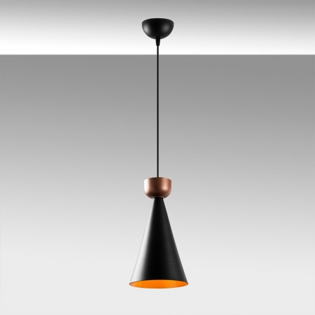 Lampe de plafond Momo 19 Noir/Cuivre