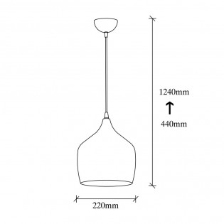 Lampe de plafond Momo 22 Noir