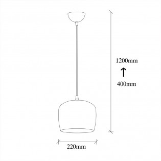 Lampe de suspension Momo 22 Noir