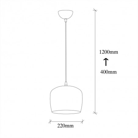 Lampe de suspension Momo 22 Noir