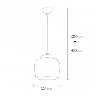 Lampe de plafond Momo 22 Noir II