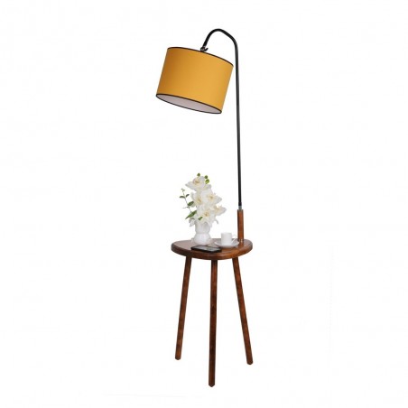 Lampadaire avec table Colbert Moutarde