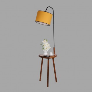 Lampadaire avec table Colbert Moutarde