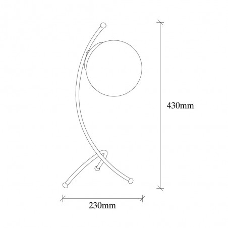 Lampe à poser Kelen Opale Cuivre