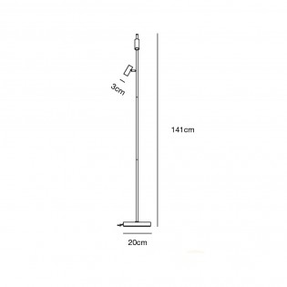 Lampadaire á LED Omari (2x3.20W)