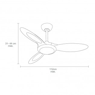 Ventilateur de plafond á LED Galerna (36W)