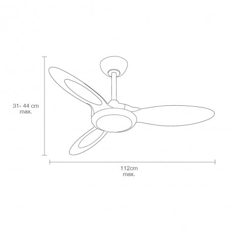 Ventilateur de plafond á LED Galerna (36W)