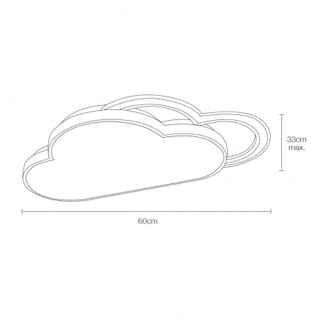 Plafonnier à LED Cloud B (36W)