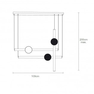 Lampe de plafond á LED Creanza (64W)