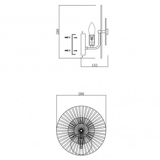 Aplique de pared Aster