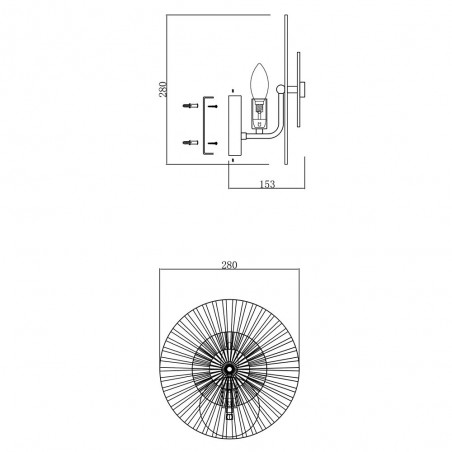 Aplique de pared Aster
