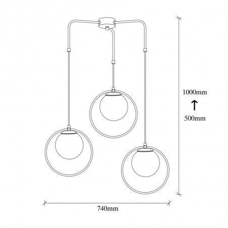 Lampe de plafond Escott II (3 lumieres)