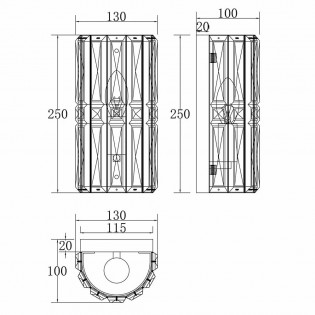 Aplique de pared Facet