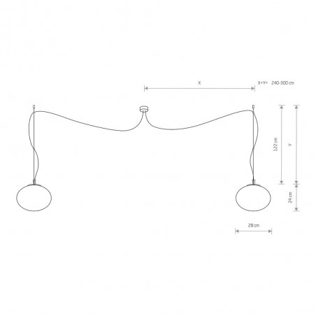 Lampe de suspension Nuage (2 lumieres)