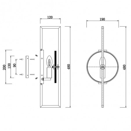 Aplique de pared Marmo