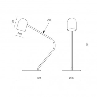 Lampe a poser Pipe