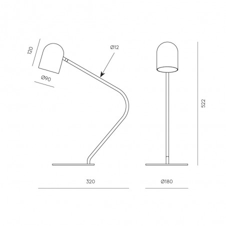 Lampe a poser Pipe