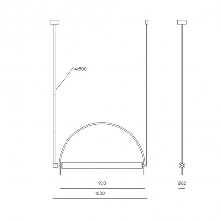 Lampe de suspension à LED Arc (20W)